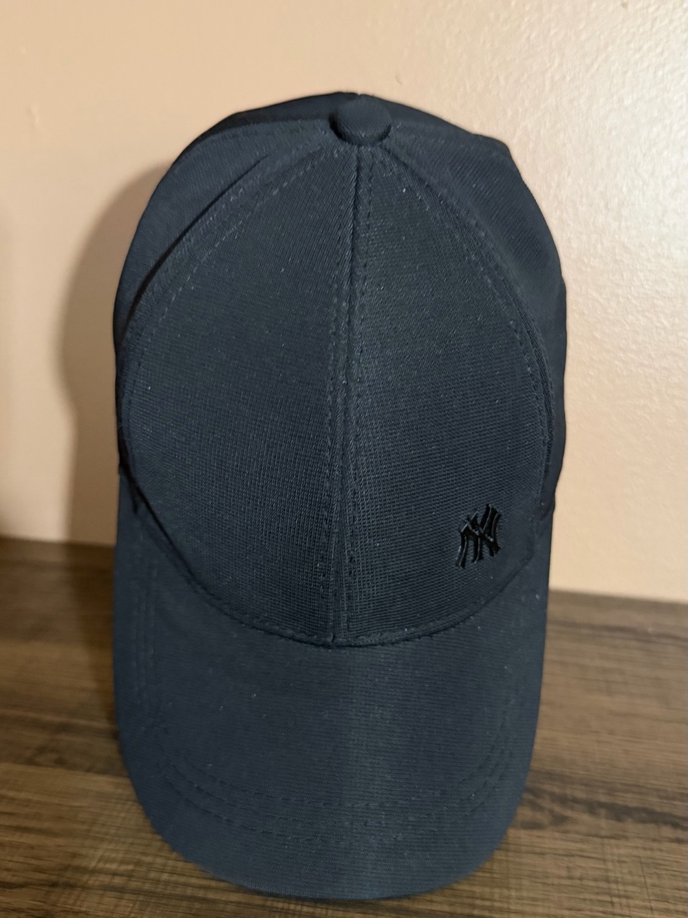 Black Baseball Cap with Embroidered NY Logo